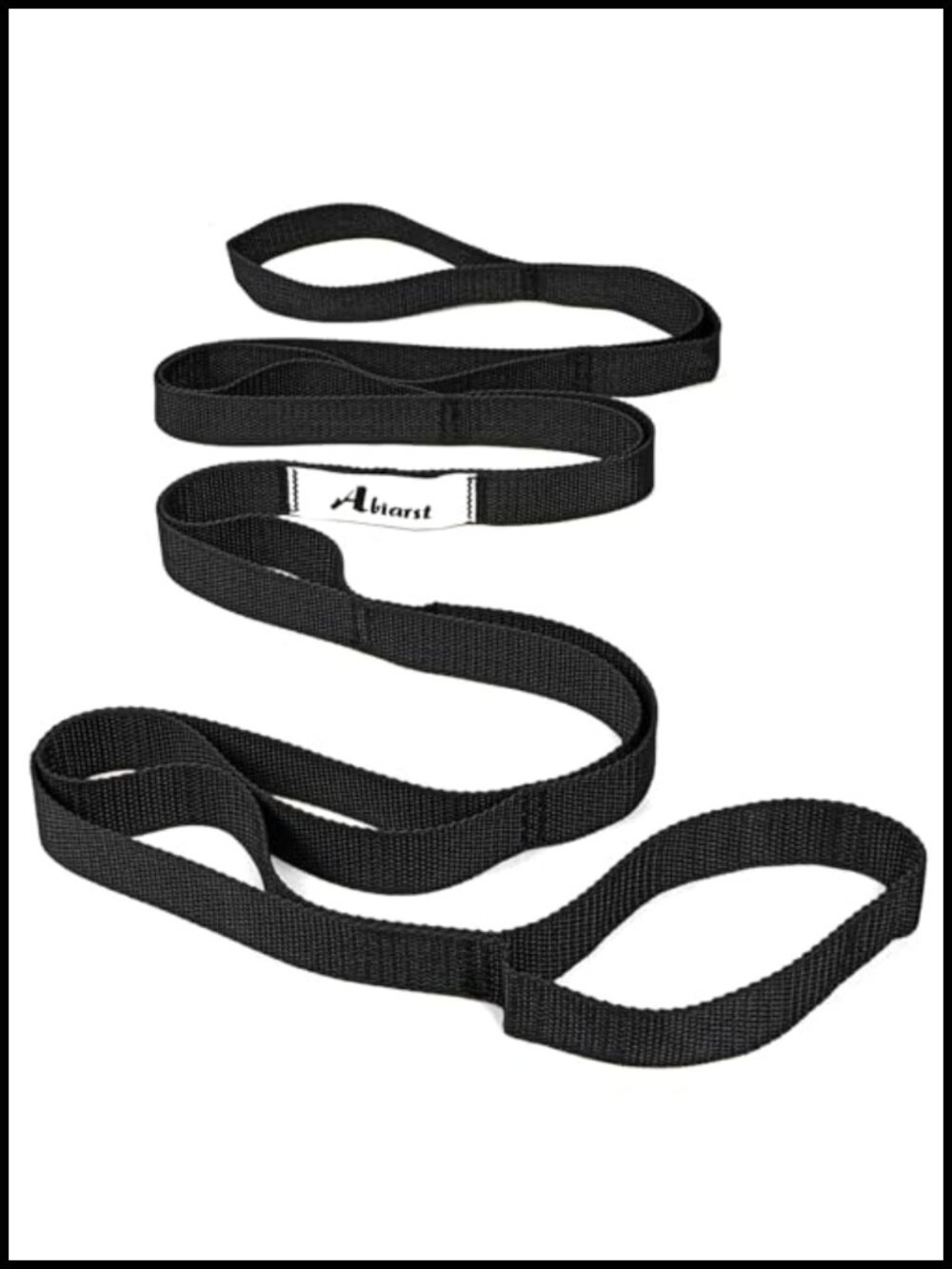 Abiarst Stretching Strap with 10 Loops Non-Elastic Nylon Band for Physical